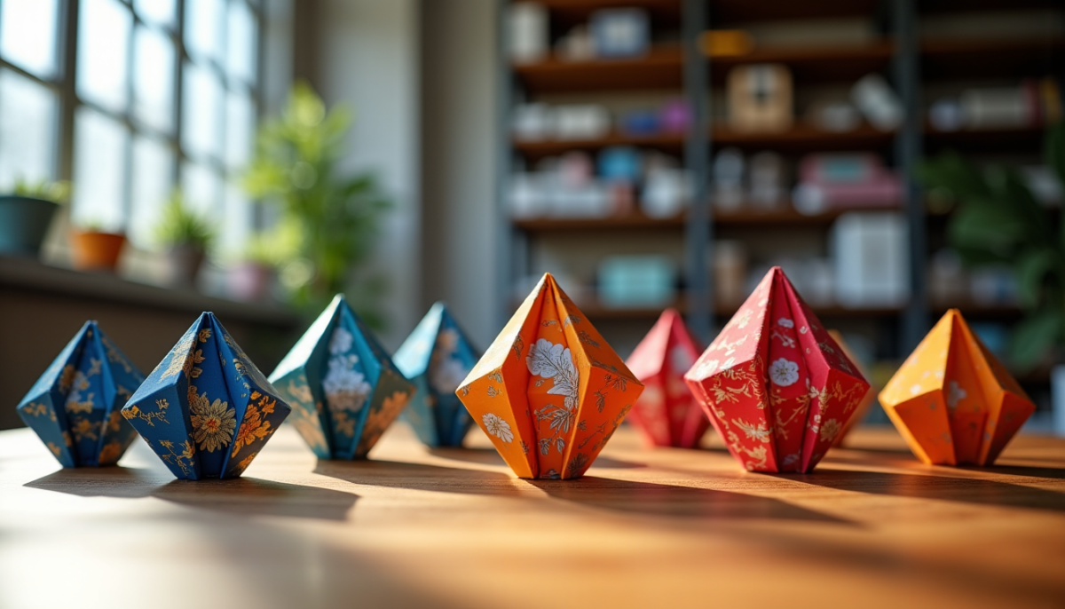 Pourquoi le papier recto verso change tout en origami modulaire